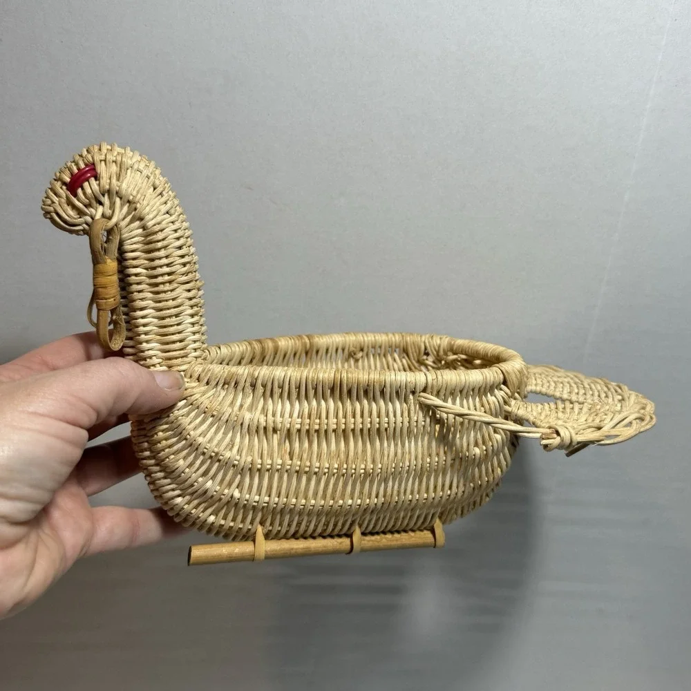 Wicker Basket Turkey Duck‎ Bird Rooster Hen Chicken Primitive Farmhouse Country